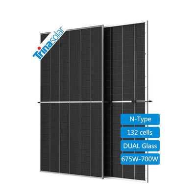 POE/EVA Включенные 700W Trina PV бифациальные панели для солнечной энергии TSM-NEG21C.20