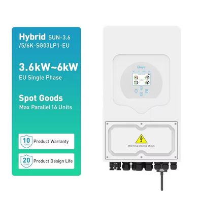 CEI сертифицированный однофазный гибридный солнечный инвертор 5KW 6KW 8KW для системы "все в одном"