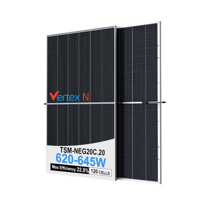 620W 625W 630W 635W 640W 645W Солнечная панель N-типа монокристаллическая двойная стекла вертикаль N