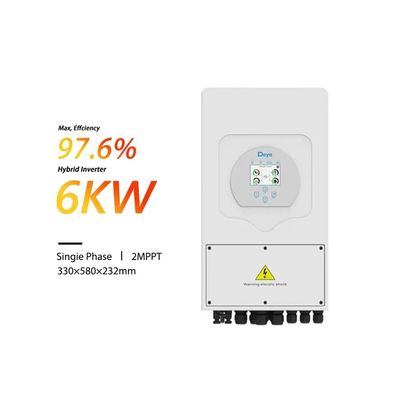 Гибридный солнечный инвертор SUN-5K-SG03LP1-EU мощностью 5 кВт с однофазным 2MPPT с эффективностью ≥ 99,9%