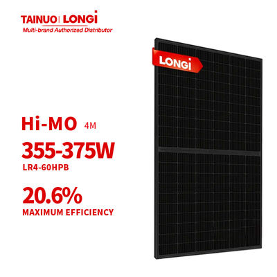 LONGi Hi-MO 4m LR4-60HPB 355-375M M6 9BB Полуэлементный черный каркас Солнечные панели 9BB Технология