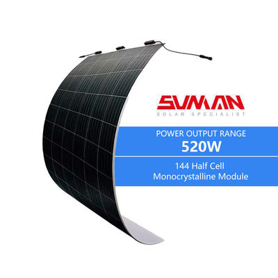 2246x1197x2mm 520W Гибкие фотоэлектрические панели 20,4% Эффективность Роллируемые солнечные панели