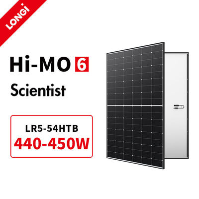 Солнечный панель Longi LR5-54HTH 440-450M MONO 182mm N-type 440W 445W 450W Hi Mo 6 PV модуль