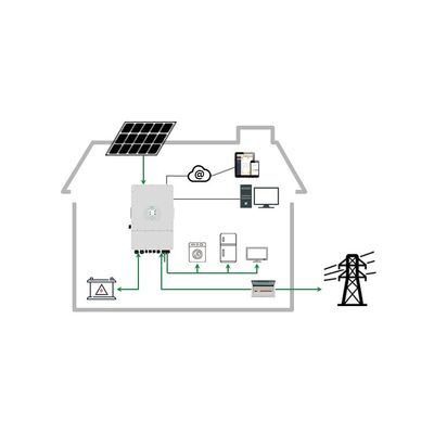 10KVA 48v 10KW Солнечная система хранения энергии 110V-240V На крыше установка