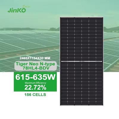 630w Jinko Solar Tiger Neo N-Type MBB 16BB TOPCON 78 полуэлементов Моно солнечные панели