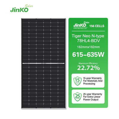 CE TUV сертифицированный Jinko Tiger Neo 615W 620W 625W 630W 635W фотоэлектрическая солнечная панель