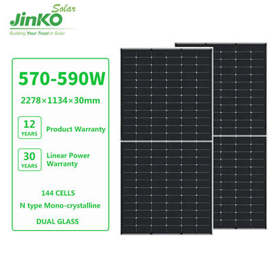 575W Jinko Tiger Neo N-type 72HL4-BDV Бифациальные солнечные панели для солнечной энергетической системы