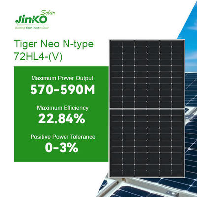 570W-590W Jinko Tiger Neo Bifacial Dual Class N-Type 72HL4-BDV Солнечный панель фотоэлектрический модуль
