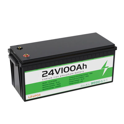 IP67 водонепроницаемая солнечная батарея LiFePO4 мощностью 24V 100Ah с Bluetooth и LFP