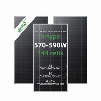 Моно солнечная панель N-Type Jinko 550w 555w Tiger Neo 72HL с коробкой соединения IP68