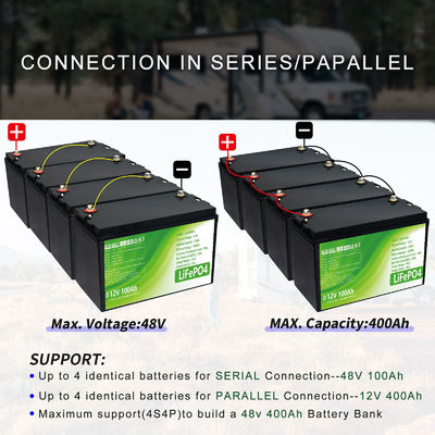 Встроенный BMS ABS PC черный литий LiFePO4 цилиндрический аккумуляторный элемент для питания дома 12,8 В