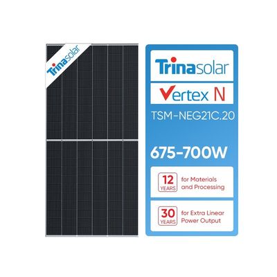 Трина Solar Vertex Dual Glass Module TSM-NEG21C.20 670w 675w 680w 685w 690w 695w