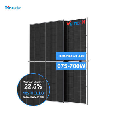 Trina Solar Vertex Bificial N-type 675W 680W 685W 690W 695W 700W Солнечные панели для солнечной энергетической системы