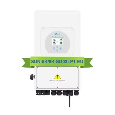 50/60Hz Выходная частота Deye SUN-3.6 5 6K-SG03LP1-EU 8kw Гибридный солнечный инвертор