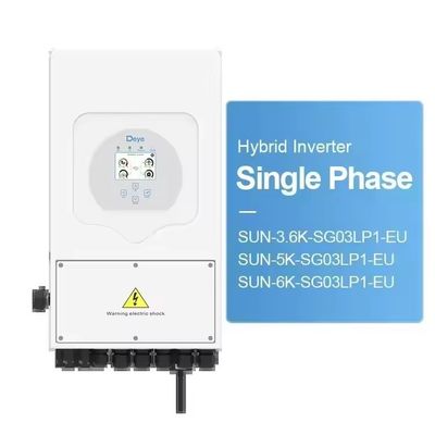 Гибридный солнечный инвертор с высокой мощностью 5 кВт 6 кВт SUN-6K-SG03LP1-EU с однофазным Mppt Wifi
