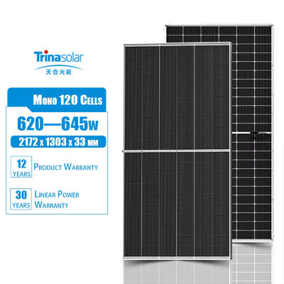 Бифациальные солнечные панели N-тип 620w 625w 630w 635w 640w 645w для 210mmx210mm Размер ячейки