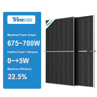 Trina Vertex Panel Solar N Type 600W 650W 670W 700W Бифациальные солнечные панели для проектов