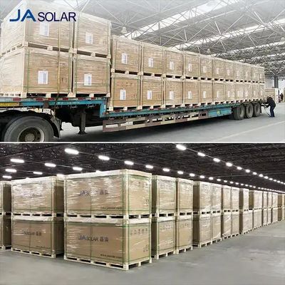 156 ячеек Mbb 600W N-типа бифациальные JA солнечные панели с кабелем 12AWG в EU Warehouse