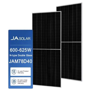 JA SOLAR 600-625W фотоэлектрический модуль для домашней солнечной системы 2,0 мм закаленное низкожелезное стекло
