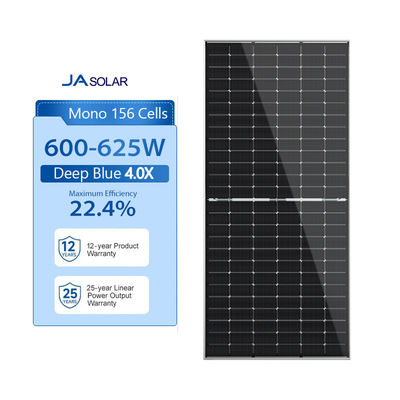 2.0 мм Температурное низкожелезное стекло 600-625W N-тип TOPCON Бифациальные моно JA Солнечные фотоэлектрические панели