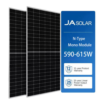 JA Монопанель для солнечной системы 590W 595W 600W 605W 610W 615W с эффективностью панели 22,80%