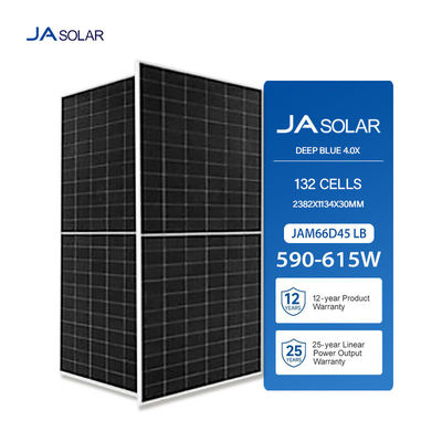 Рама из анодированного алюминиевого сплава JA SOLAR Полуэлемент 590W до 615W Солнечный модуль для дома 25
