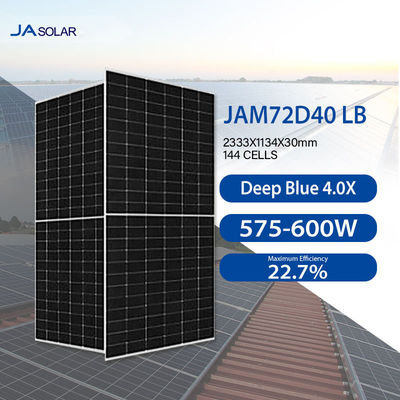 JA Solar Deep Blue 4.0 N-Type Bifacial Double Class Mono Module 575-600W JAM72D40 LB Модуль с двумя фасадами двойного класса