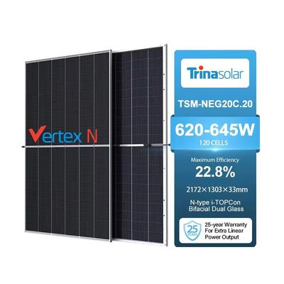 Trina Solar TSM-NEG20C.20 620-645W двусторонний моноэлектрический солнечный модуль N-типа для солнечных систем