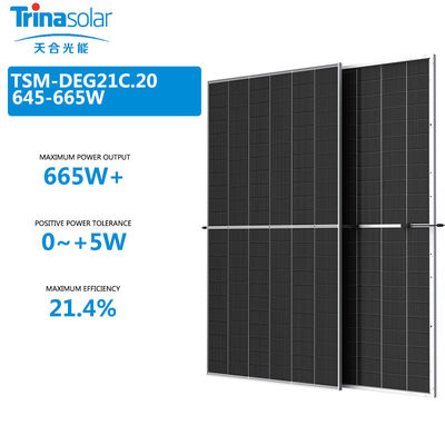 Трина Монокристаллический Моно PERC Клетка класса A 650W 660W Солнечные панели ТСМ DEG21 фотоэлектрический модуль