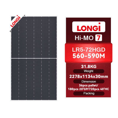 Longi Hi Mo 7 N Солнечные модули типа 580W 585 Вт 575 590 Вт LR5-72HGD HPDC Солнечные панели