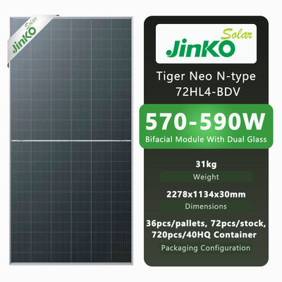 Солнечные батареи Jinko 580W Tier 1 с сертификацией CE TUV и шкатулкой соединения IP68