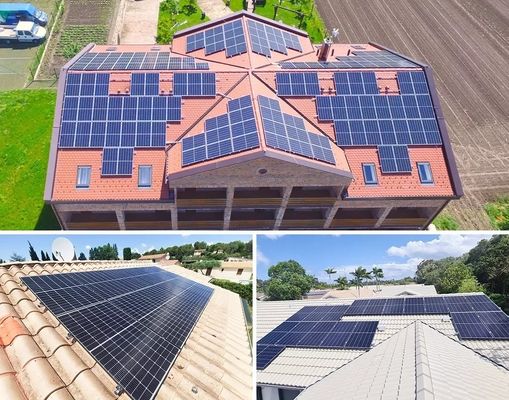 Анодированная алюминиевая сплавная рама Longi 550W Солнечные панели 1 уровня для устойчивого производства электроэнергии