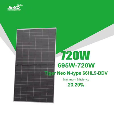 2.0 мм Заднее стекло Jinko Mono N Тип 1 Солнечные батареи 700 Вт 710 Вт 720 Вт для фотоэлектрических модулей